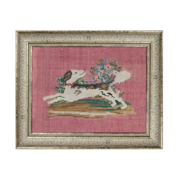 Embroidered Pup Art, 10 X 8 in.