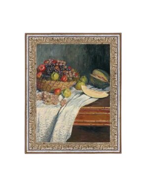 Still Life with Honeydew Framed Antique Art, 8 X 10 in.