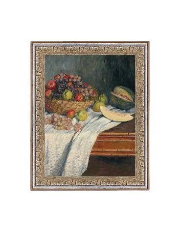 Still Life with Honeydew Framed Antique Art, 8 X 10 in.