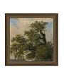 Painted Trees Framed Antique Art, 9 X 9 in.