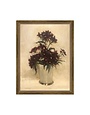 Maroon Flowers Framed Antique Art, 7 X 9 in.