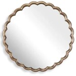 Cerrito Round Mirror, Brass, 34 in.