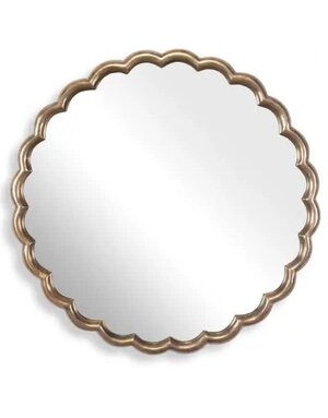 Cerrito Round Mirror, Brass, 34 in., Mirror Available for Local Delivery or Pick Up