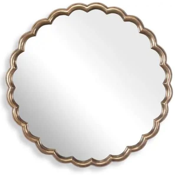 Cerrito Round Mirror, Brass, 34 in., Mirror Available for Local Delivery or Pick Up