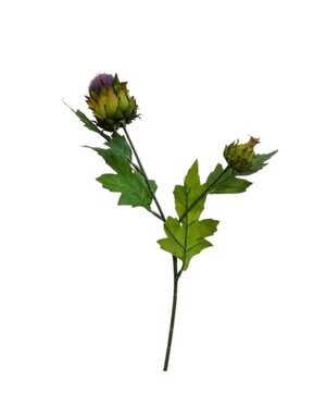 Thistle 2-Bud Stem, 19.5 in., Purple