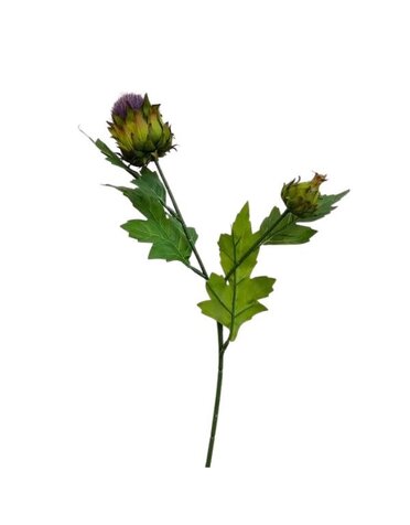 Thistle 2-Bud Stem, 19.5 in., Purple