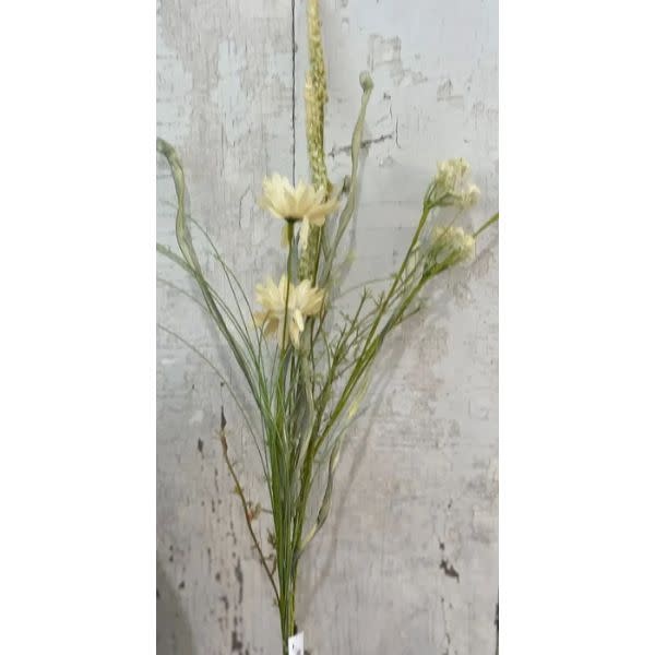 JanMichaels Art & Home Wildflower Spray, Cream, 20 in.