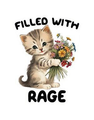 Funny Vintage Sticker Decal, Filled with Rage