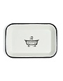 Blue Stallion Farm Enamel Bar Soap Caddy Tray, Ivory