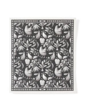Blue Stallion Farm Reusable Dish Cloth, Black & White Gertrude County