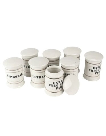 Apothecary Bottles, Ceramic, Assorted, 2 X 4 in.