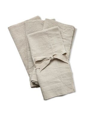 Tag Slub Cotton Everyday Napkins, Set of Four, Sand