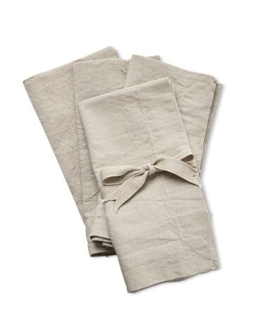 Tag Slub Cotton Everyday Napkins, Set of Four, Sand