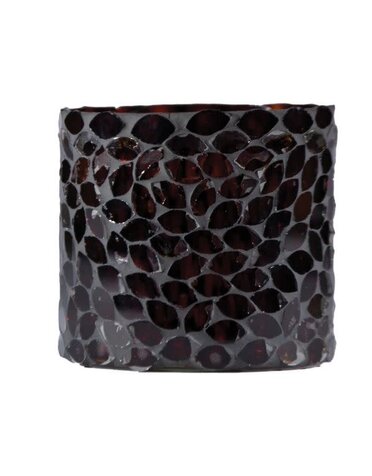 Glass Mosaic Tealight Votive Holder, Brown
