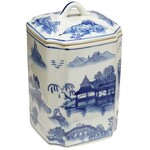 AA Importing Blue Willow Design Square Ginger Jar, 8 in.