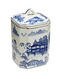 AA Importing Blue Willow Design Square Ginger Jar, 8 in.