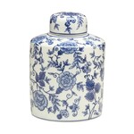 AA Importing Blue & White Floral Jar, 8 in.