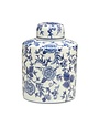 AA Importing Blue & White Floral Jar, 8 in.