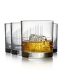 Libbey Cut Cocktail Passage Rocks Glasses, 11 Ounce, Set of 4