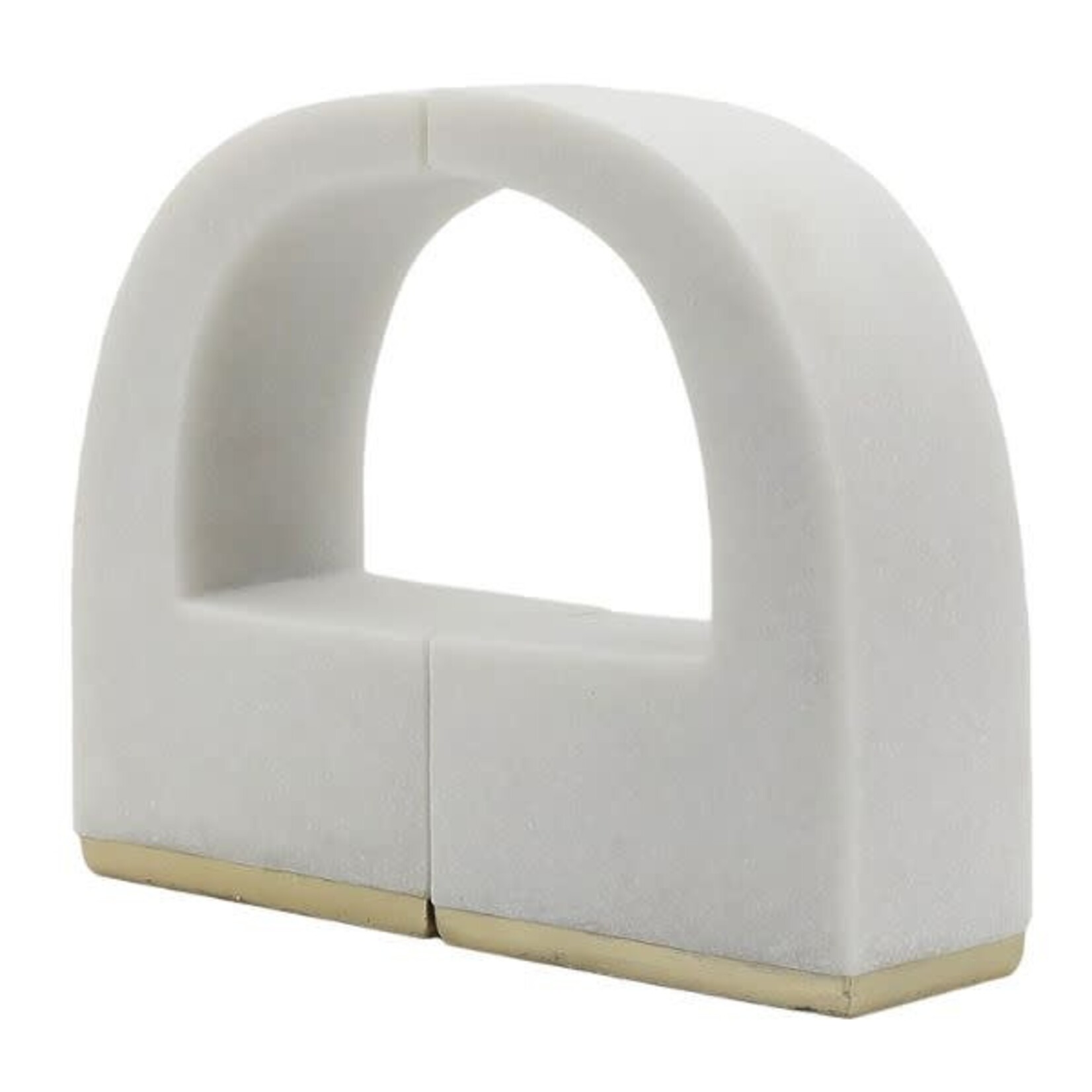 Arch Shape Quote Bookends, White, 10 in., Set of Two