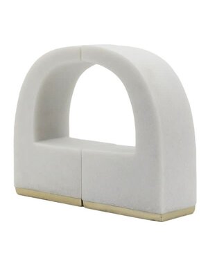 Arch Shape Quote Bookends, White, 10 in., Set of Two