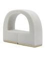 Arch Shape Quote Bookends, White, 10 in., Set of Two