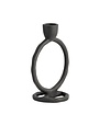 Metal Round Ring Taper Candle Holder, 6 in.