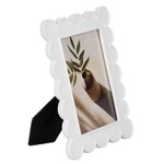 Decorative Scallop Edge Resin Photo Frame, White, 5 X 7 in.