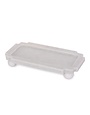 Marble Rectangular Tray with Ball Feet, White, 13 X 7 in.