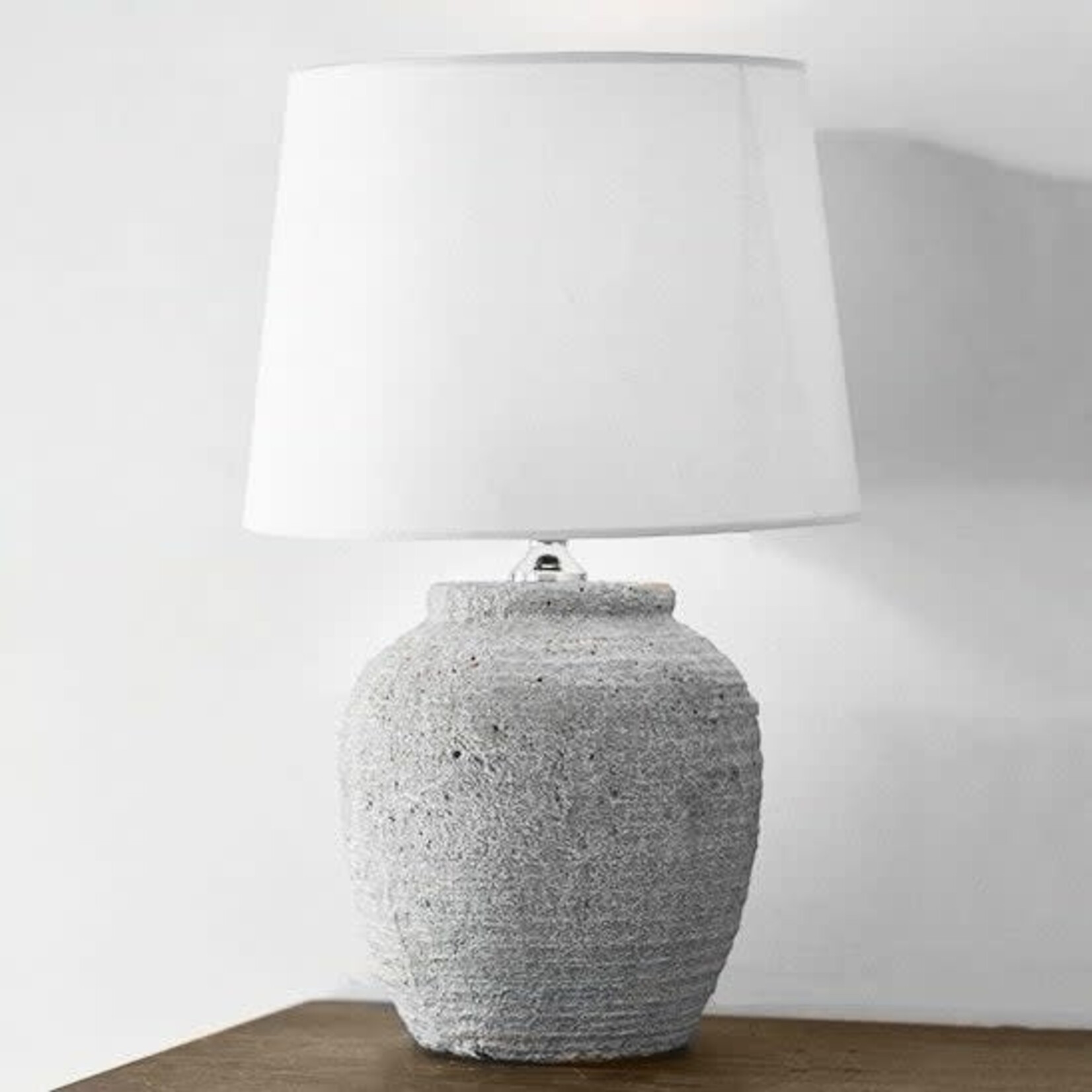 Rough Ceramic Lamp, 7 x 11 x 14
