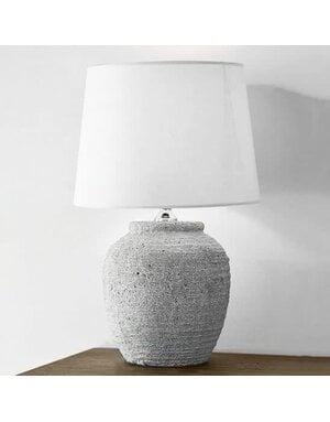 Rough Ceramic Lamp, 7 x 11 x 14