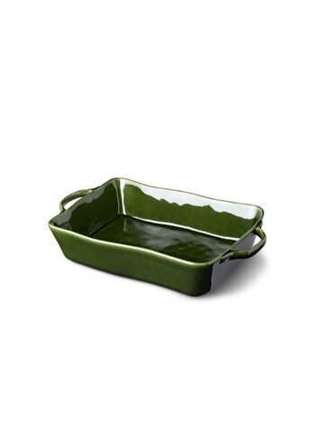 Certified International Rectangular Baker, Green, Medium, 14 in.