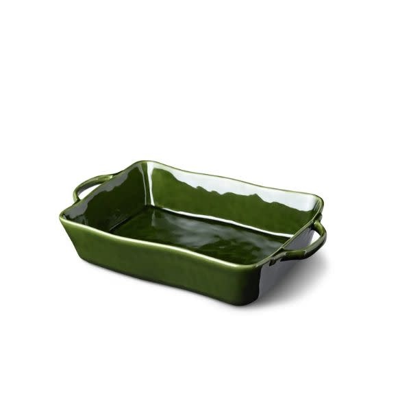 Certified International Rectangular Baker, Green, Medium, 14 in.