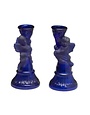 AA Importing Angel Candleholder, Blue, 6.5 in., Set of Two