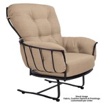 OW Lee OW Lee, Monterra Spring Base Lounge Chair, Carbon Black Finish, Chinchilla Aluminum, 42.5 X 38 X 44