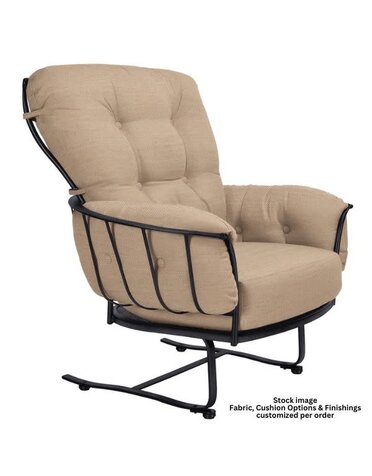 OW Lee OW Lee, Monterra Spring Base Lounge Chair, Carbon Black Finish, Chinchilla Aluminum, 42.5 X 38 X 44, Furniture Available for Local Delivery or Pick Up