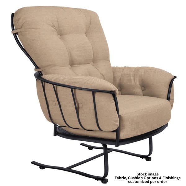 OW Lee OW Lee, Monterra Spring Base Lounge Chair, Carbon Black Finish, Chinchilla Aluminum, 42.5 X 38 X 44, Furniture Available for Local Delivery or Pick Up