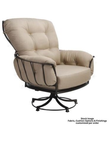 OW Lee OW Lee Swivel Rocker Lounge Chair Monterra, Chinchilla Aluminum RV19B, 35.75''W x 30.5''D x 38.5''H