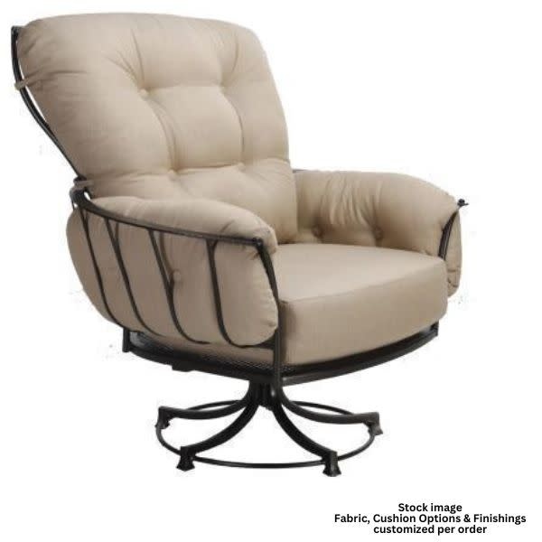 OW Lee OW Lee Swivel Rocker Lounge Chair Monterra, Chinchilla Aluminum RV19B, 35.75''W x 30.5''D x 38.5''H