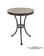 OW Lee OW Lee, Porcelain Tile Round Iron Side Table, 20 in., Furniture Available for Local Delivery or Pick Up
