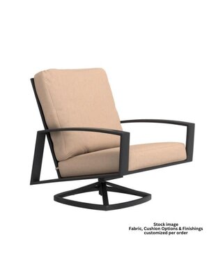 OW Lee OW Lee, Arc Swivel Rocker Lounge Chair, Sable Finish, Lacework Stone, 64.75 X 29.75 X 37.5, Furniture Available for Local Delivery or Pick Up