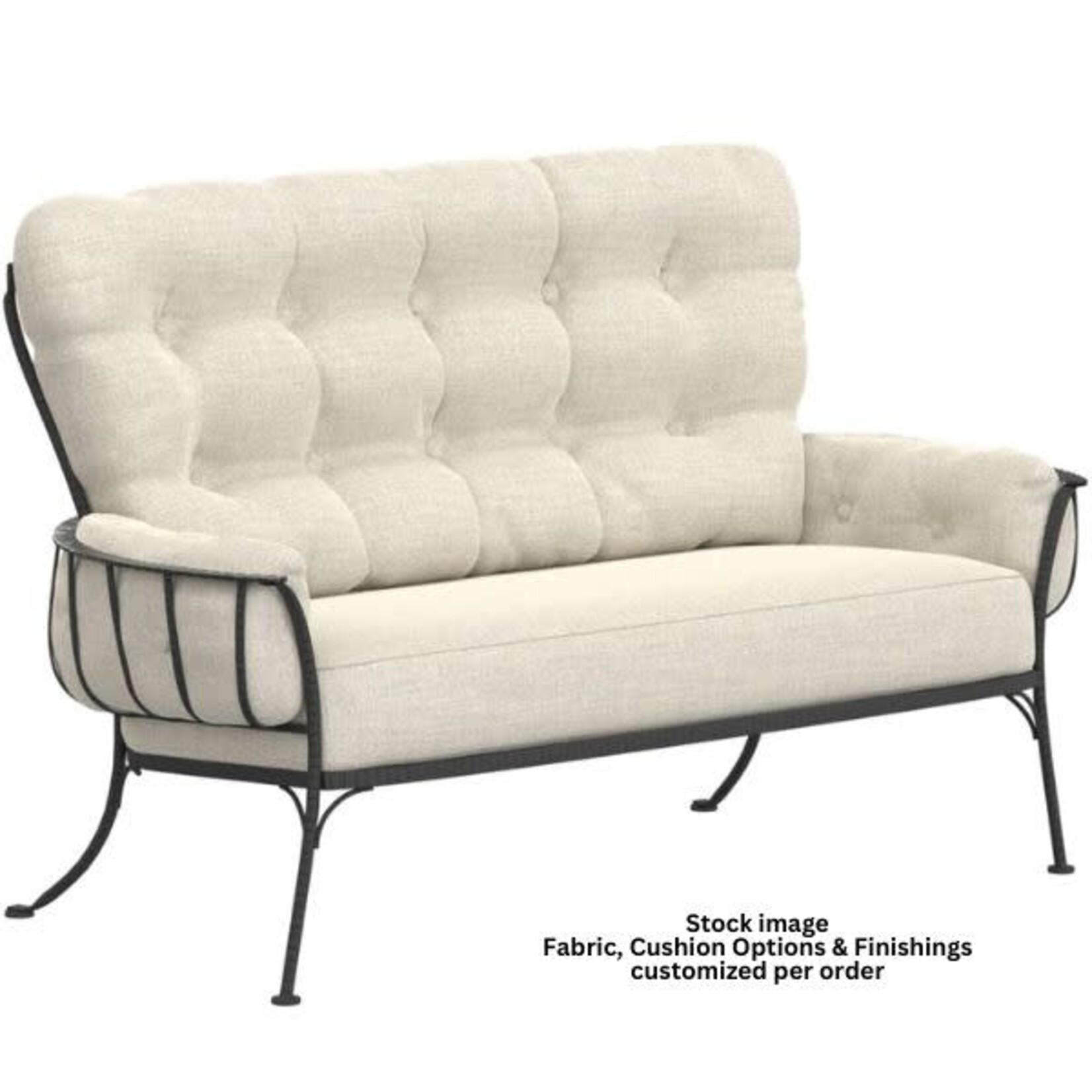OW Lee OW Lee, Monterra Urban Scale Love Seat, Graphite, Sahara Cafe, 64.75 X 29.75 X 37.5