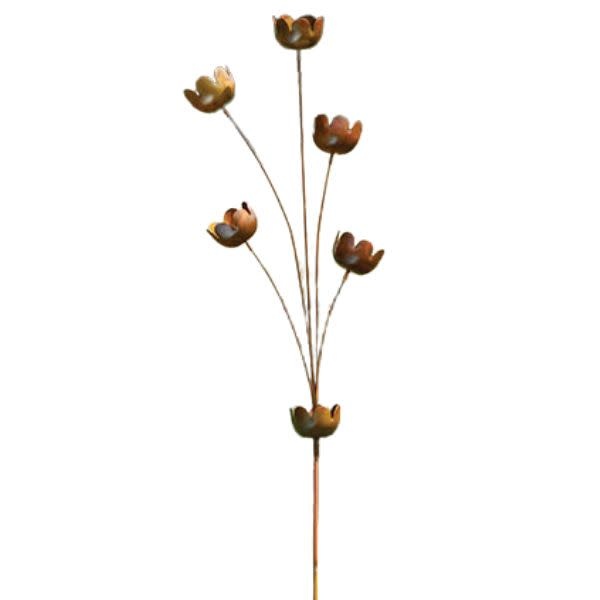 Ancient Graffiti Flamed Lily Cup Chimes Garden Stake