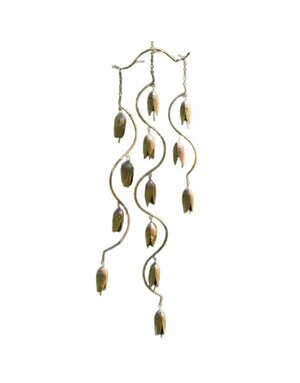 Ancient Graffiti Flamed Triple Bell Spiral Wind Chime