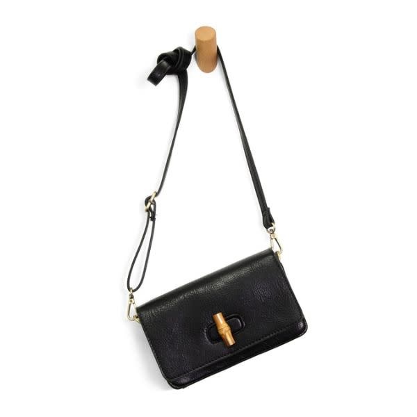 Joy Susan Bonnie Mini Organizer Crossbody, Black with Bamboo Turnlock