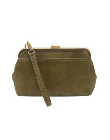 Joy Susan Vivie Frame Convertible Crossbody/Wristlet, Olive