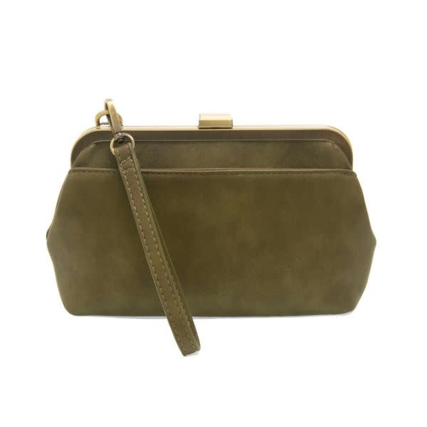 Joy Susan Vivie Frame Convertible Crossbody/Wristlet, Olive
