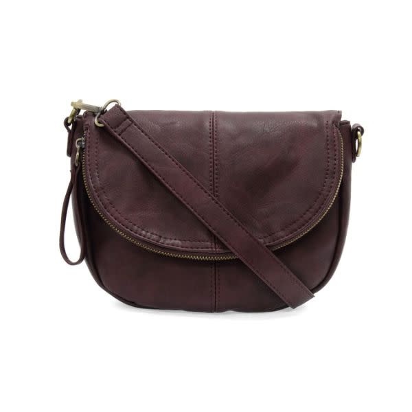 Joy Susan Helene Small Saddle Crossbody, Aubergine