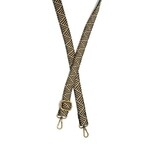 Joy Susan Woven Pyramids Guitar Strap, Black and White