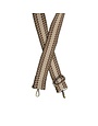 Joy Susan Dotted Stripe Guitar Strap, Espresso